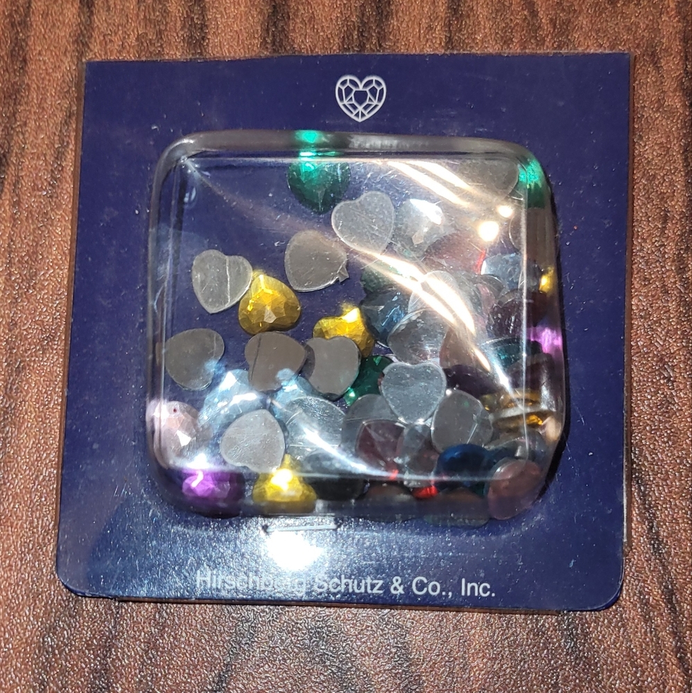 Multicolor heart shaped bedazzling jewels